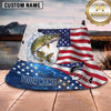 Maxcorners Fishing Vibrant Camo Fishing Adventure with Dynamic Splash Personalized Name 3D Bucket Hat (13 Fish Species)