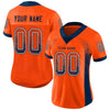 Maxcorners Custom Orange Navy-White Drift Fashion Football Jersey LM2605