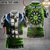 Maxcorners Darts Cosmic Galaxy Lightning Dartboard Multiple Options Personalized Name, Team Name 3D Shirt