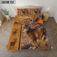 Maxcorners Autumn Deer Leather Camo Bedding Set 3D Print Custom Name (4 Colors)