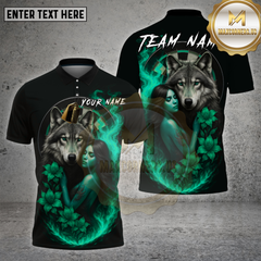 Maxcorners Darts Wolf Shirt Fire Love Couple Flame Art Multioptions Personalized Name, Team Name Unisex 3D Shirt