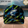 Maxcorners Fishing Neon Splash Angler Hat Personalized Name Classic 3D Cap (9 Breeds)