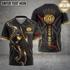 Maxcorners Volleyball Royal Gold Crown Luxury Style Multicolor Options Personalized 3D V-neck T-Shirt