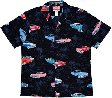 Maxcorners Cool Island Vintage Car Ride Men's Hawaiian Shirt