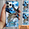 Maxcorners Fishing Hook Lure Splash Artwork Personalized Name Phone Case Gift For Anglers (12 Fish Species)