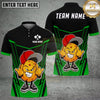 Maxcorners Pickleball Polo Rebellious Ball Mascot Multiple Options Personalized Name, Team Name 3D Shirt