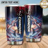 Maxcorners Fishing Tumbler Red Blue Hook Lightning Design Personalized Name Tumbler (13 Species)