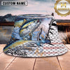 Maxcorners Fishing Torn Scale Water Splash Graphic Personalized 3D Bucket Hat (13 Fish Species)