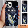Maxcorners Dark Hexagon Water Splash Personalized Name Phone Case (13 Fish Species)