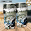 Maxcorners Fishing Tumbler Woodland Lake Reflection Design Personalized Name Tumbler (13 Species)