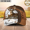 Maxcorners Hunting Deer Brown Camo Multiple Options Personalized Name 3D Cap