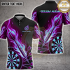 Maxcorners Darts Shirt Flaming Dart Multiple Options Personalized Name, Team Name 3D Shirt