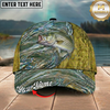 Maxcorners Fishing Metallic Water Ripple Texture Personalized 3D Cap (12 Fish Species)