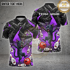 Maxcorners Cat Bowling Shirt Funny Black Cat Chaos Multiple Options Personalized Name, Team Name 3D Shirt