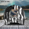 Maxcorners Fishing Hat Walleye Splash American Flag Personalized Name Cap (11 Breeds)