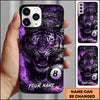 Maxcorners Tiger Fire Eyes Billiard 8 Ball Fury Multicolor Options Personalized Name 3D Phonecase