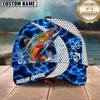 Maxcorners Fishing Electric Water Hexagon Personalized Classic Cap (12 Fish Species)