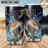 Maxcorners Fishing Tumbler Golden X-Ray Skeleton Design Personalized Name Tumbler (13 Species)