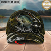 Maxcorners Fishing Camouflage Water Splash Rod Reel Personalized 3D Cap (12 Fish Species)