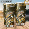 Maxcorners Fishing Tumbler Olive Camouflage Shard Design Personalized Name Tumbler (13 Species)