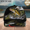 Maxcorners Fishing Hexagon Camo Water Splash Personalized 3D Cap (12 Fish Species)