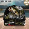 Maxcorners Fishing Hexagon Camo Water Splash Personalized 3D Cap (12 Fish Species)