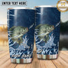 Maxcorners Fishing Tumbler Navy Blue Flame Splash Design Personalized Name Tumbler (13 Species)