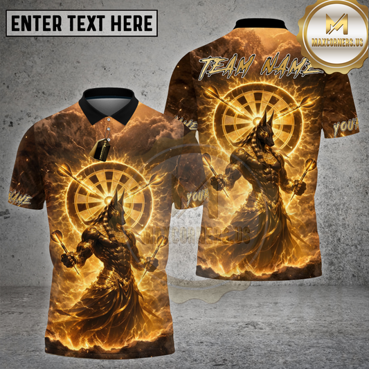 Maxcorners Darts Shirt Anubis Egyptian Lightning Warrior Multicolor Options Personalized Name, Team Name 3D Shirt (4 Colors)
