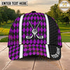 Maxcorners Golf Argyle Crossed Clubs Ball Emblem Personalized Name 3D Classic Cap