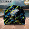 Maxcorners Fishing Neon Splash Angler Hat Personalized Name Classic 3D Cap (9 Breeds)