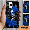 Maxcorners Red Rose Gothic Woman Butterfly Dark Art Multicolor Options Personalized Name 3D Phonecase