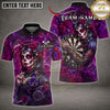 Maxcorners Darts Sugar Skull Woman Roses Dartboard Multiple Options Personalized Name, Team Name 3D Shirt