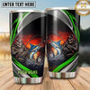 Maxcorners Fishing Tumbler Sunset Lake Angler Frame Design Personalized Name Tumbler (13 Species)