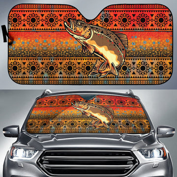 Maxcorners Trout Fish Brown Auto Sun Shade