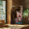 Maxcorners Cigar Bear Plunger Canvas Hilarious Bathroom Wall Art LM2611