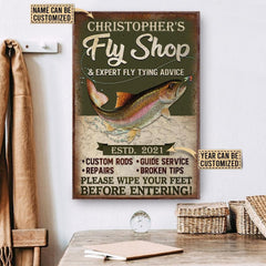 Maxcorners Personalized Canvas Frames Home Decoration Fly Fishing Expert Tying Advice Framed Prints, Canvas LM0101