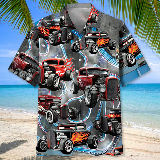 Maxcorners Hot Rod Racing Hawaiian Shirt