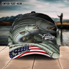 Maxcorners Fishing Fishing Make Me Happy Skinfish Flag Of US Sport Pattern Personalized Name 3D Cap (11 Breeds)