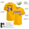 Maxcorners Custom Gold Royal-White Premium American Flag Fashion Baseball Jersey LM0210