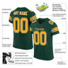 Maxcorners Custom Green Gold-White Mesh Authentic Football Jersey LM2605