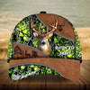 Maxcorners Epic Art Deer Hunting Zip Leather Pattern 3D Multicolor Personalized Cap