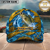 Maxcorners Fishing Explosive Water Splash Personalized Name 3D Cap