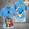 Maxcorners Bowling Shirt Angry Monkey Bowling Cartoon Art Multioptions Personalized Name Team Name 3D Shirt (4 Colors)