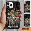 Maxcorners Fishing Camo Cross Fishing Lure Art Personalized Name Phone Case (10 Fish Species)