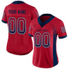 Maxcorners Custom Red Navy-White Drift Fashion Football Jersey LM2605