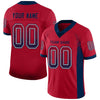 Maxcorners Custom Red Navy-White Drift Fashion Football Jersey LM2605