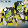Maxcorners Fishing Funny Beer Fish Personalized Name, Team Name Long Sleeve Shirt (9 Fish Species)