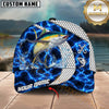 Maxcorners Fishing Electric Water Hexagon Personalized Classic Cap (12 Fish Species)