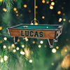 Maxcorners Personalized Billiard Christmas Ornament, Custom Billiard Table Ornament, Pool Ball Racked Ornament, Gifts For Billiard Player