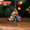 Maxcorners Personalized Billiards Ornament ,Billiards Accessories Christmas Tree Ornament Hanging Decoration House Xmas 2024